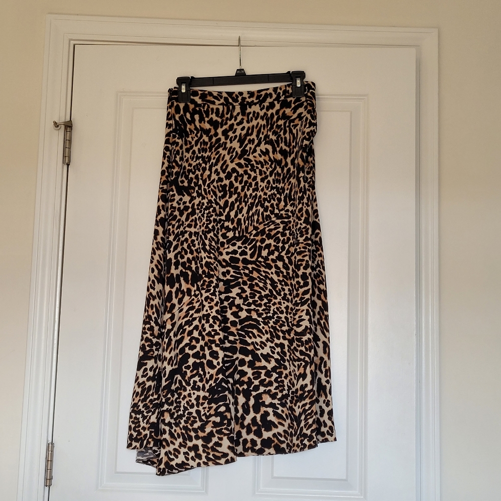 Zara Cheetah Print Midi Skirt